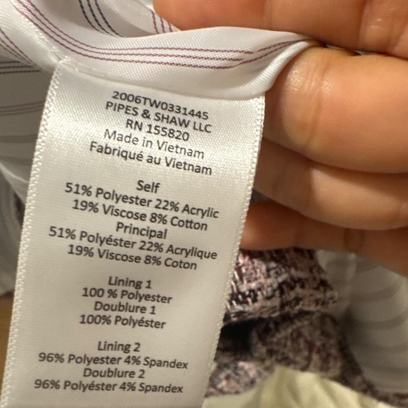 Veronica Beard Lilac and Black Edges Blazer Size 4 - Picture 7 of 7